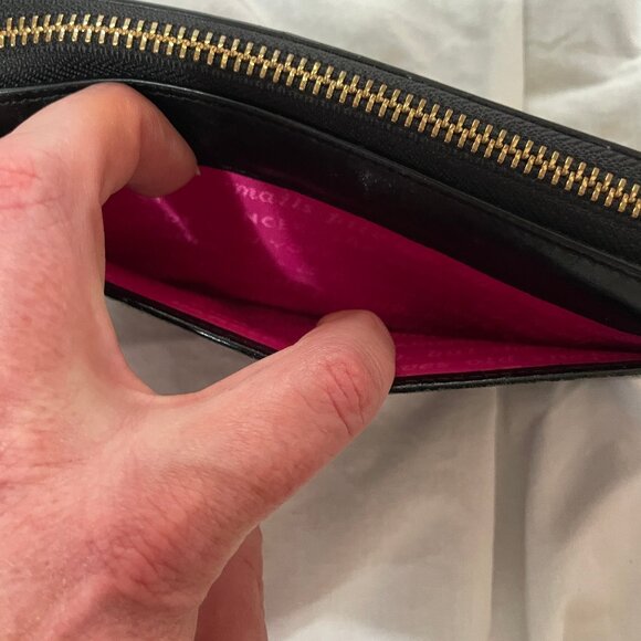 KATE SPADE Haute Stuff Piñata Llama Lacey Zip Around Leather Clutch Wallet READ - Picture 8 of 16